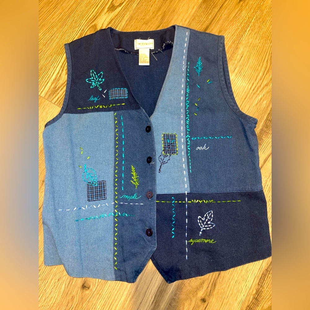 Vintage Napa Valley‎ Petites Women’s Denim Vest Size Medium